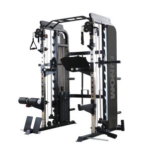 Binom Steel Force B19 Multigimnasio, Doble Polea, Multipower, Press de Piernas, Remo y Accesorios