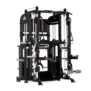 Binom Steel Force B21-V2 Multigimnasio, Doble Polea, Multipower, Press de Piernas, Fondos y Accesorios