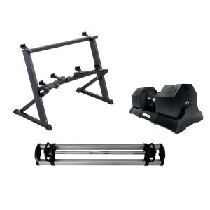 Binom Freeweight Set Dumbbells 32 kg + Rack + Barbell Bar