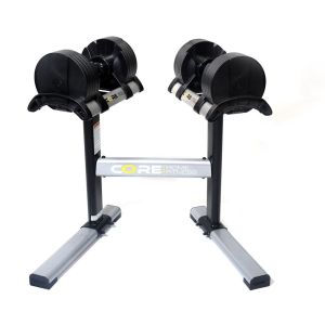 CoreHomeFitness Adjustable Dumbbells & Stand (2 - 20kg)